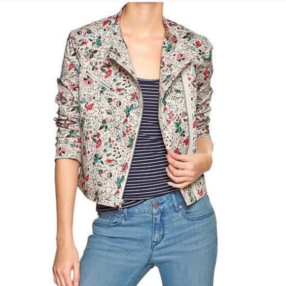 Gap floral moto jacket - Picture 1 of 4